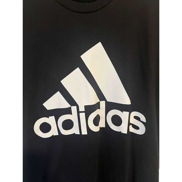 ADIDAS Men's The Go-To Essentials Sport Tee Black White Logo Mens Small - Picture 5 of 7